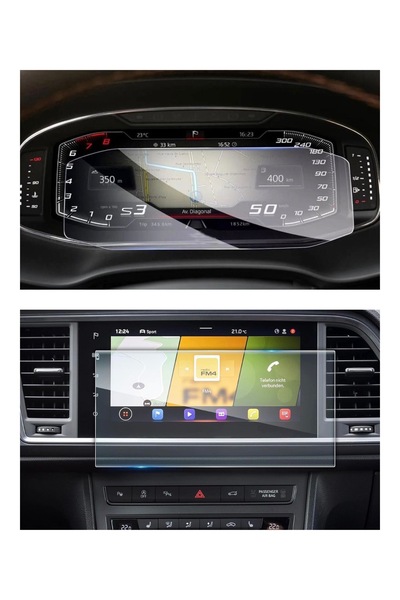 Glassmax Seat Cupra Ateca Dijital Gösterge ve Multimedya Ekran Koruyucu Paket...