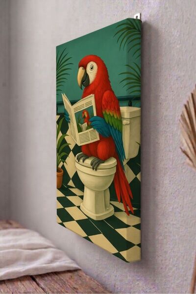 Harika bir ev BANYO VE MUTFAK İÇİN KANVAS TABLO HAYVAN DESENLİ MODERN TASARIM...