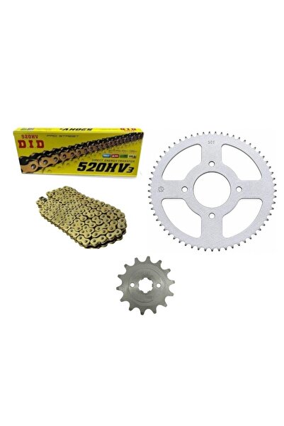 MOTOHANE Arora CR 250 Cross Ön-Arka Zincir Dişli Seti Oringli Gold 14T-50T