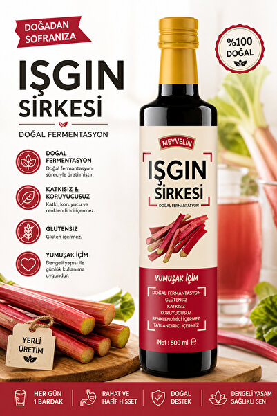 Meyvelin Işgın Kökü Sirkesi 500 ml - Doğal Fermantasyon, Katkısız, Koruyucusu...