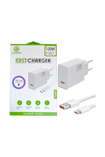 Egonex Yk Design 120w Süper Hızlı Şarj Cihazı - Usb Type-c