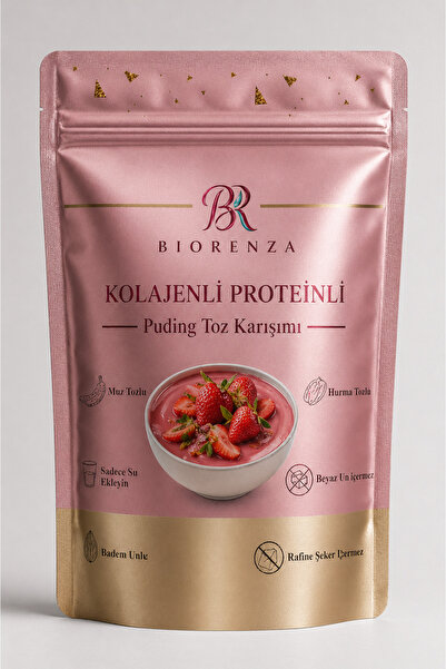 Biorenza KOLAJENLİ PROTEİNLİ MEYVELİ PUDİNG TOZ KARIŞIMI – HURMA TOZLU, MUZLU...