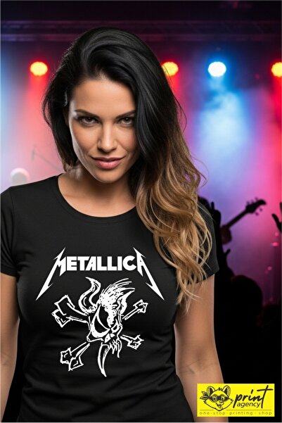 Malfini Tricou cu maneca scurta unisex Rock Metallica Head