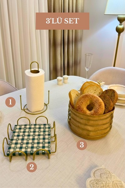 Edora Home Set od 3 mat zlatna četvrtasta držača za salvete, vertikalni držač...