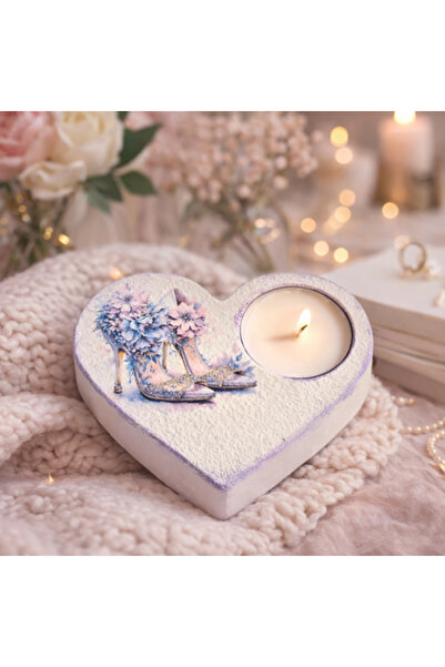 CrisArtDeco Suport de lumânări lucrat manual – Decorat cu inimioare și motive...