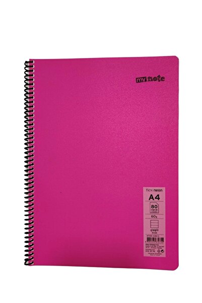 Umur Mynote Text NeoN Defter A4 60 Yp Çizgili - Pembe