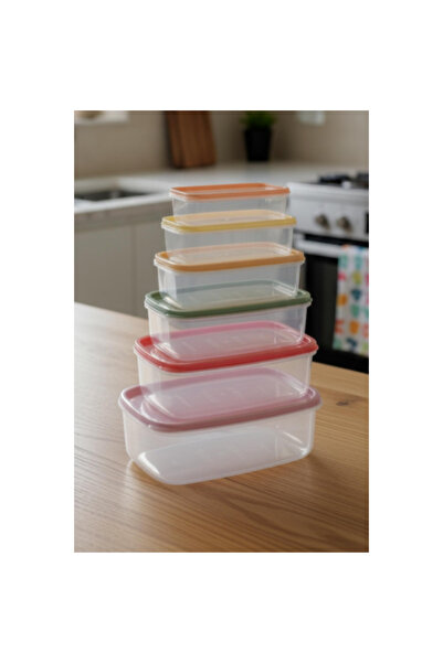 Hobibahçem 6-Piece Colorful Storage Container Set 3 Lt Kitchen Organizer