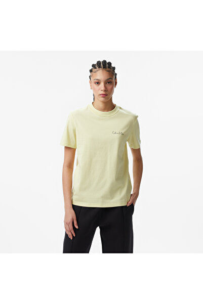 Calvin Klein Classic Graphic Kadın Bej T-Shirt