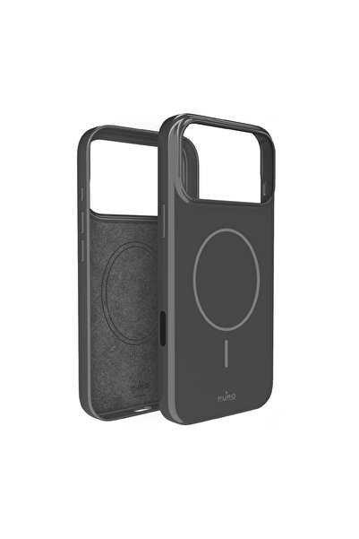 Puro Husă Pulse MagSafe pentru iPhone 17 Pro Max, Gri lucios, PC+Microfibră