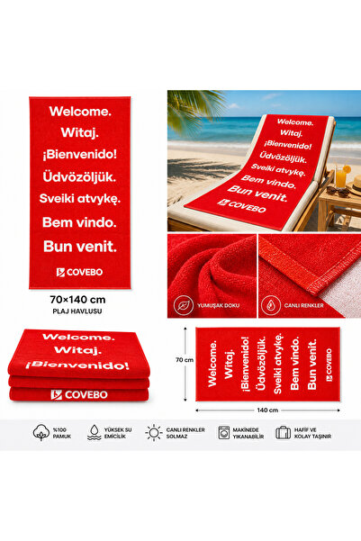 YUYİ 70*140 Large Size Cotton Highly Water Absorbent Beach Towel