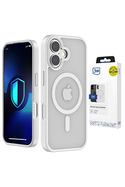 3MK Husă MagSafe Smoke MagCase pentru iPhone 17 - Albă Semitransparentă