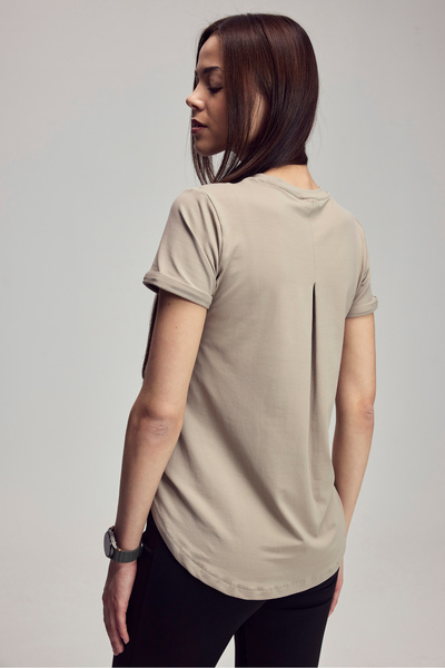 Scorp Tricou sport pentru femei Aria cu detaliu la spate, culoare Stone