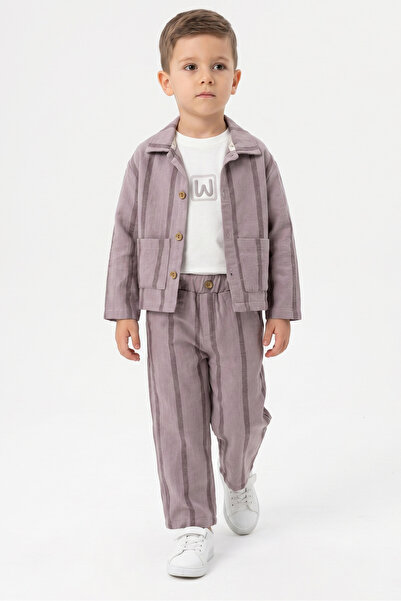 Womi Kids Boy's T-Shirt, Jacket, and Wide-Legged Pants 3-Piece Set