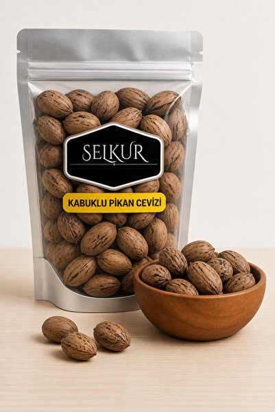 SELKUR Pikan Cevizi Kabuklu 1KG(2x500gr YERLİ ÜRETİM)