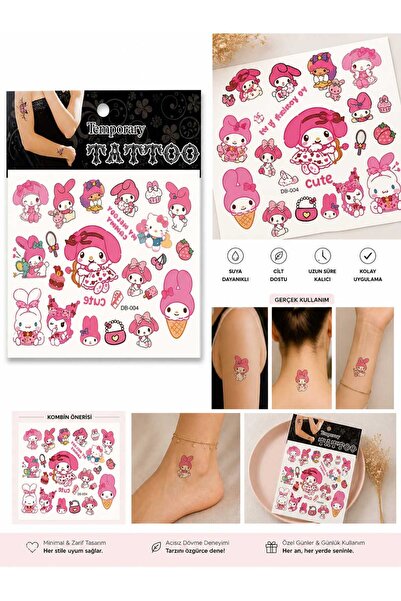 Eva&Rose Minimal Geçici Dövme –figürlü Kol Bilek Bacak Ayak vücut Dövmesi Suy...