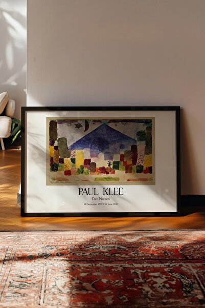 Postifull Paul Klee - Der Niesen, slika u crnom okviru, serija umetničkih rad...