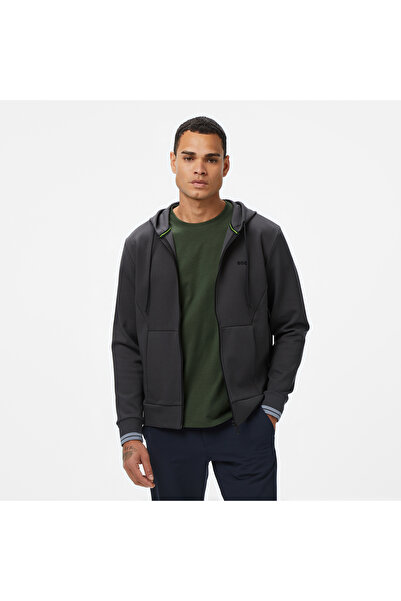 BOSS Erkek Koyu Gri Sweatshirt