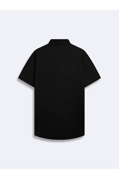 Ltb Lycra Short Sleeve Basic Black T-Shirt