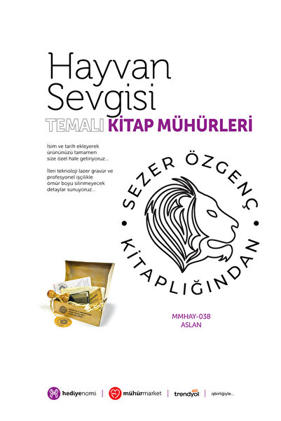 HEDİYENOMİ Mühürmarket > Lion Animal Love Book Seal - Ex-Libris - Book Stamp ...