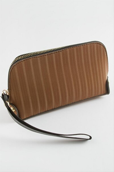 ZERO LAND Nhrhls Striped Brown Rectangular Leather Wallet (122158) - Brown