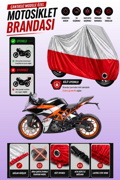 Cemku Twin غطاء محرك متوافق مع KTM 390 RC باللون الرمادي من الأعلى والأحمر من...