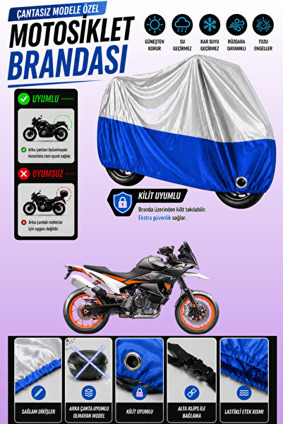 Cemku Twin غطاء محرك متوافق مع KTM 890 SMT باللون الرمادي من الأعلى والأزرق م...