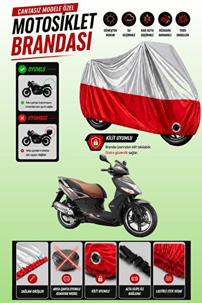 Cemku Twin غطاء محرك متوافق مع Kymco Agility City 125 باللون الرمادي من الأعل...