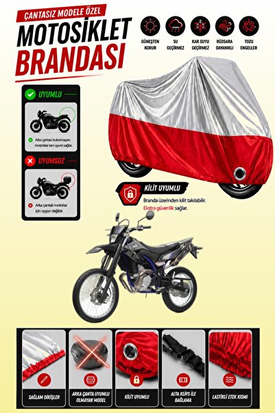 Cemku Twin غطاء محرك متوافق مع ياماها WR 125 R باللون الرمادي من الأعلى والأح...