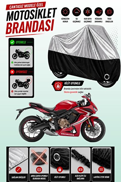 Cemku Twin غطاء محرك متوافق مع هوندا CBR 650 R باللون الرمادي من الأعلى والأس...