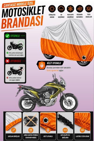Cemku Twin غطاء محرك متوافق مع هوندا XL 700 Transalp باللون الرمادي من الأعلى...