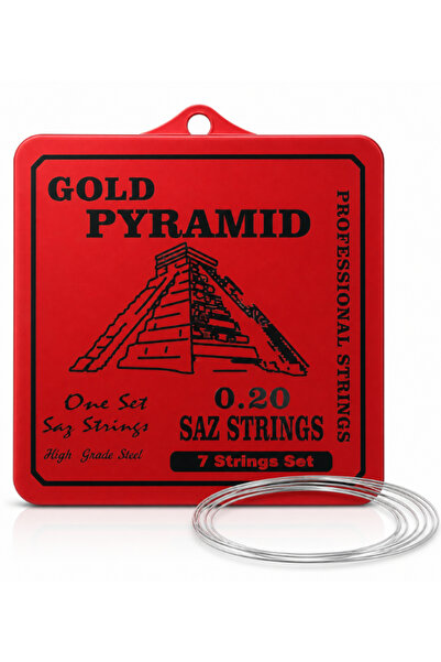 Pyramid Gold Uzun Sap Saz Teli 0.20 mm 7’li Takım