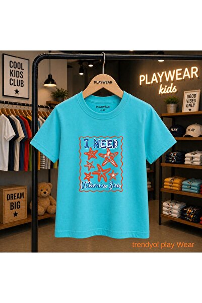playwear Sea Star 2026 Νέα σεζόν με στάμπα 100% παιδικό unisex μπλουζάκι 5 6 ...