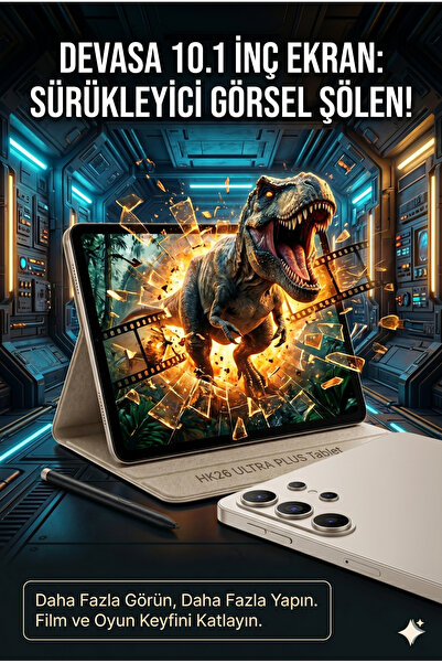 HAİDİKO HK26 Ultra Plus Tablet - 32GB RAM 1TB Hafıza | Şarj Aleti -Klavye -Mo...