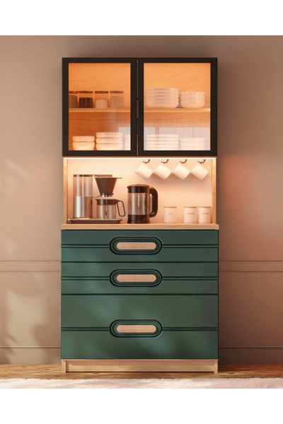 miracool Begonya Kahve Köşesi / Komple MDF / Led Işıklı