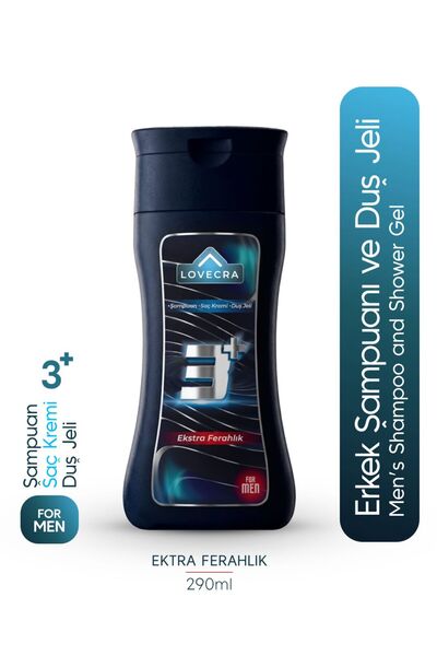 LOVECRA Şampuan Saç Kremi Duş Jeli For Men 3 Etkili Onarıcı Güçlendirici Bakı...