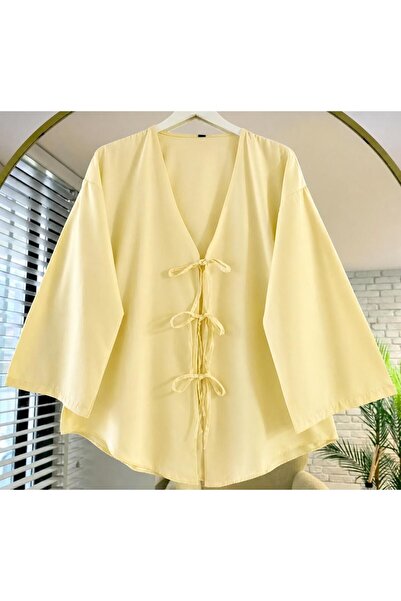 Gülce moda Women's Premium Oversize Tunic with Tie Front