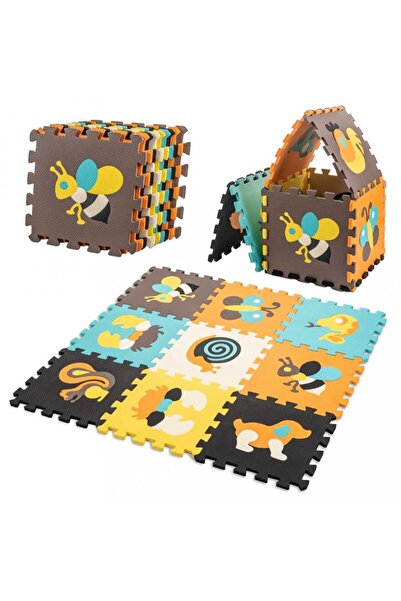 Ikonka Covoras puzzle din spuma pentru copii Cute Animals, compus din 9 piese...