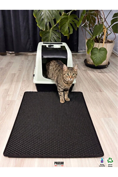 Kedi Tuvalet Paspası Eva 75x55 cm – Kedi Kumu Toplayıcı Kaydırmaz Paspas
