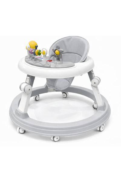 Kidizi Pippa Step gray baby walker with removable musical tray, lights and 3-...