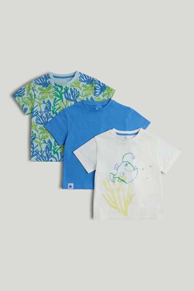MOTHERCARE 3 قمصان من مجموعة Coral Reef T-Shirts