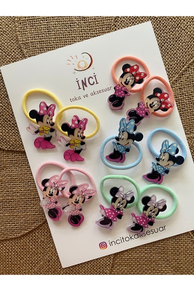 Clariss Mickey Mouse Lastik Toka 1 çift Turuncu