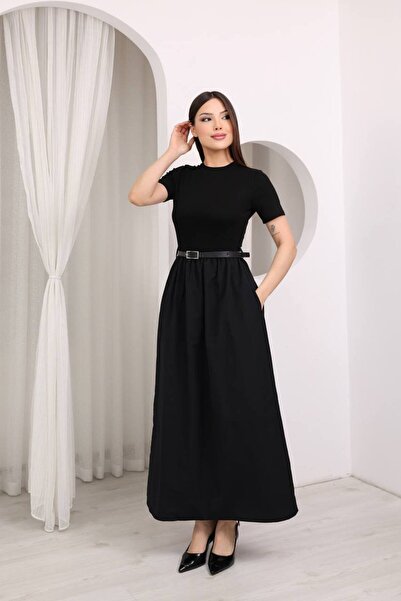 OTAKU Women's Modal Top with Waist Belt & Poplin Skirt Long Casual Stylish Ma...