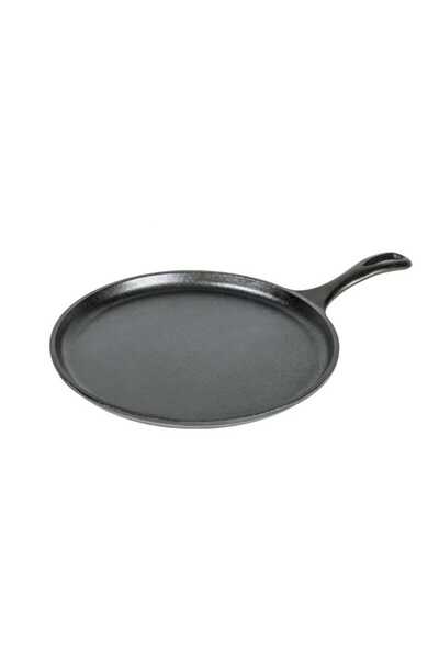 Lodge Cast Iron Round Griddle Pan, 26 cm