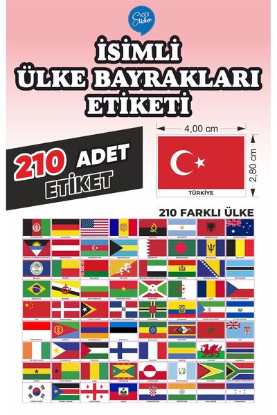 1001 sticker ÜLKE BAYRAKLARI ETİKET