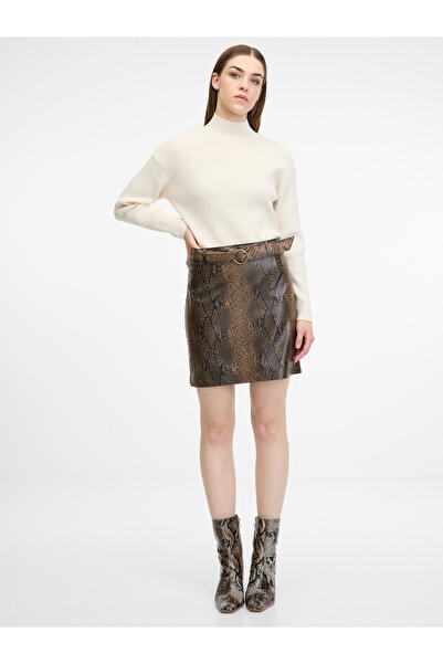 ORSAY Brown leatherette skirt