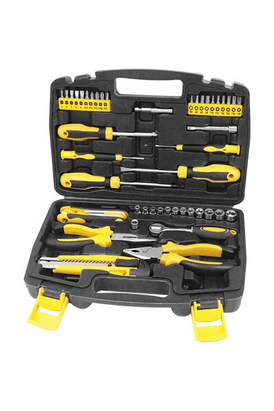 Fieldmann Set 51 de unelte Plastic\Metal, Negru\Galben