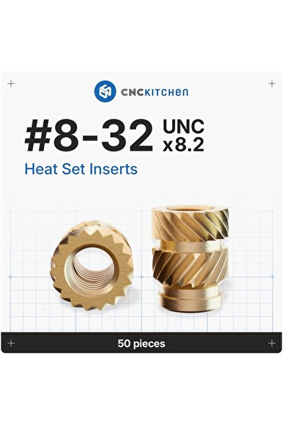 CNC Kitchen Piulite inserabile #8-32x8.2mm 50buc