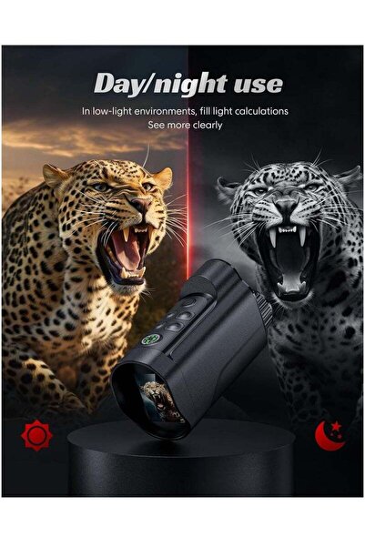 MOCOM 10X Digital Zoom Night Vision Monocular with 2" HD Screen – 2624FT Range, 12MP Photos & Video Recording, 850NM Infrared