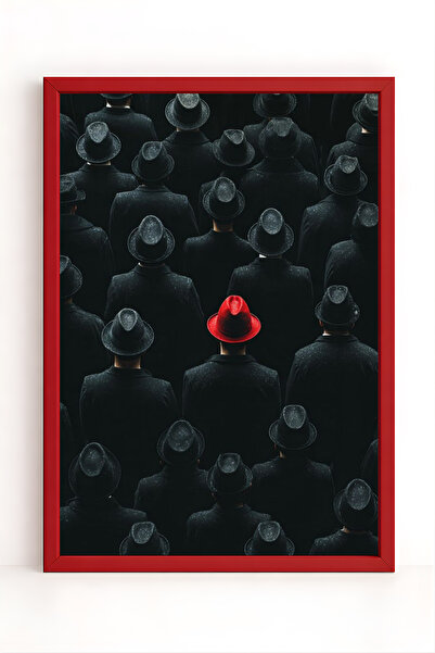 Fark Yaratan – Modern Dekoratif Duvar Tablosu Kırmızı / 33x44