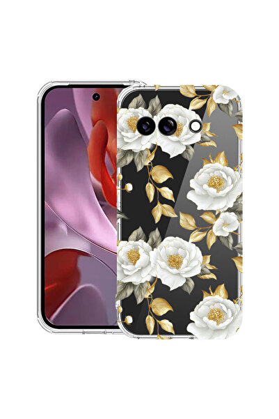 bestcase Husă Antișoc pentru Google Pixel 10a, Florală - Camelie Aurie Esteti...
